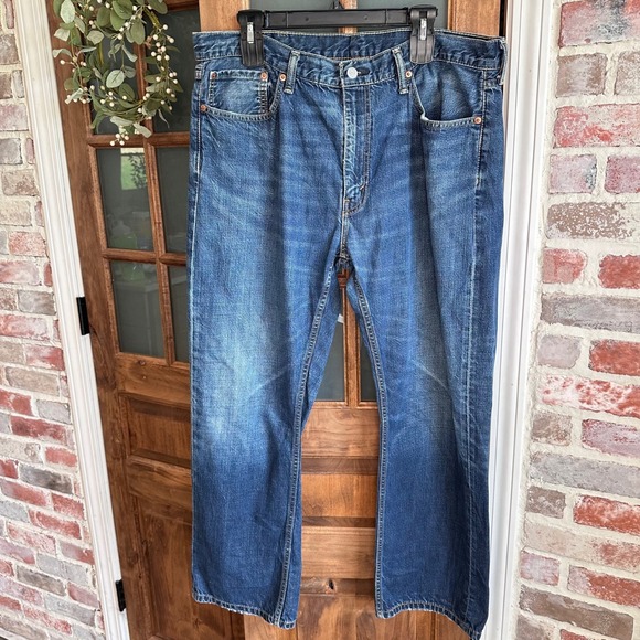 Levi's Other - Levi's 559 Relaxed Straight Jeans Mens 38x30 Blue Dark Wash Clasic Denim